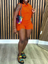 Indiebeautie – Ärmelloses Cargo-Shirt und Shorts-Set